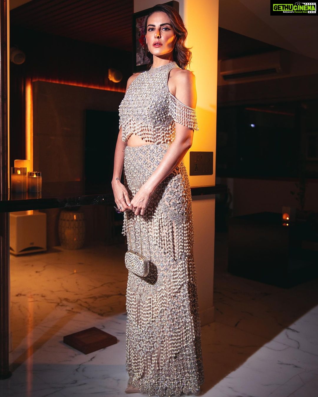 Mandana Karimi Instagram - Old Hollywood with a side of extra glam 🩶 Styled in.. Outfit: @cheriedofficial Jewellery: @sangeetaboochra Bag : @judithleiberindia Stylist: @shereenlovebug Assisted by: @snehhasuresh @riaasthana HMU: @kinnari_vora . . . . . . . . #styleinspiration #photography #styleoftheday #love #beauty #photo #fashionstyle #travel #instafashion #instadaily