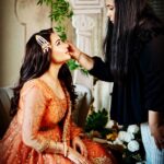 Mandy Takhar Instagram – And the Wedding Season begins.. 🧡
So in Love with your new collection @scarlet_by_shrutijamaal 

#bridestobe 

Outfit : @scarlet_by_shrutijamaal 
Makeup : @aman.deo_mua @pinkorchidstudio 
Hair : @hairbyameet 
Jewellery : @rasa_jewels