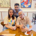 Mansi Srivastava Instagram - Some photos of Dad and with dad over the years as he completes 66 years today 💙 #happybirthday papa @amulya.kumar.37 Love u and see u soon please 🎈🙌