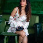 Manvita Kamath Instagram - Letting my curls groove to the rhythm of the music! 🎵🌀 #CurlyHairGoals #MusicMagic . . @laxmikrishnaofficial @rohit.photoparis @geetha_celebritymakeover