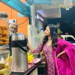 Manvita Kamath Instagram - Some Chai-coffee and political debate with our Ramdas anna ☕️!! . . Wearing @tara_c_tara Mua @makeoverby_rekha_karthik_