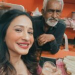 Manvita Kamath Instagram - Some Chai-coffee and political debate with our Ramdas anna ☕️!! . . Wearing @tara_c_tara Mua @makeoverby_rekha_karthik_