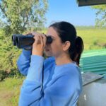 Manvita Kamath Instagram - #kaziranga forest safari in my pajamas!!! Well, in the hustle bustle of packing my bags I either overly pack or under pack my stuffs!! I had to pay extra for the 8 kg excessive baggage yet forgot to carry pants for my safari ..hence managed to wear my blue teddy bear pajamas that eventually went well with my sweatshirts!! 😅 Also was completely fed up of looking for Bengal tigers in the safari… all I could get was glimpses of elephants and rhinos even though my chauffeur was enthusiastically make me figure something or the other out.. woh dekho madam … wohhhh raha..wahiiii…. Usss paudhe ke beeeeechhhh… I would just zoooom and zooommmmm and could hardly find anything 😅😅 butttt, my binooo definitely found some rhino!!! 🦏🦏🦏 Well, that’s my safari story.. what’s yours ? 😊 . #pajamas #pajamastory #iykyk #instagram #forestsafari #kaziranga #assam #instagood