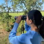 Manvita Kamath Instagram - #kaziranga forest safari in my pajamas!!! Well, in the hustle bustle of packing my bags I either overly pack or under pack my stuffs!! I had to pay extra for the 8 kg excessive baggage yet forgot to carry pants for my safari ..hence managed to wear my blue teddy bear pajamas that eventually went well with my sweatshirts!! 😅 Also was completely fed up of looking for Bengal tigers in the safari… all I could get was glimpses of elephants and rhinos even though my chauffeur was enthusiastically make me figure something or the other out.. woh dekho madam … wohhhh raha..wahiiii…. Usss paudhe ke beeeeechhhh… I would just zoooom and zooommmmm and could hardly find anything 😅😅 butttt, my binooo definitely found some rhino!!! 🦏🦏🦏 Well, that’s my safari story.. what’s yours ? 😊 . #pajamas #pajamastory #iykyk #instagram #forestsafari #kaziranga #assam #instagood