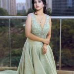 Manvita Kamath Instagram - Not one for subtlety, this seafoam green evening gown features a lowcut neckline; replete with a play of floral embroidery and sequin embellishments. Volume 2 & Edition 2 Covershoot for Varaa Wedding Magazine @varaabyskmagazine Publisher & Editor-In-Chief : Sangeetha Kailash @itsmesangeethakailash On Cover : Manvita Kamath @realmanvitakamath Photographer : Lucky Malhotra @shotbyluckymalhotra Venue : The Leela Bharthiya City @theleelabharthiyacity Wardrobe : Aparna S @aparnasstudio Makeup : Shruthi @sghairandmakeup Hair : @shrutihairartistry Stylist : Sowmya SK @sowmya.sk Saree : Pashudh Silks @pashudh Overcoat : TVARUS @tvarusstudio #varaabyskmagazine #covershoot #celebrityshoot #celebrityphotographer #shotbyluckymalhotra #leelabhartiyacity #itsmesangeethakailash #weddingmagazine #bridalmagazine #newage #nextgen #media #modrenbride #repost #southstar #indiancelebrity #kannadaactress #trendinggowns #gown