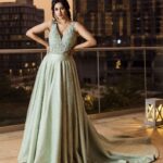 Manvita Kamath Instagram - Not one for subtlety, this seafoam green evening gown features a lowcut neckline; replete with a play of floral embroidery and sequin embellishments. Volume 2 & Edition 2 Covershoot for Varaa Wedding Magazine @varaabyskmagazine Publisher & Editor-In-Chief : Sangeetha Kailash @itsmesangeethakailash On Cover : Manvita Kamath @realmanvitakamath Photographer : Lucky Malhotra @shotbyluckymalhotra Venue : The Leela Bharthiya City @theleelabharthiyacity Wardrobe : Aparna S @aparnasstudio Makeup : Shruthi @sghairandmakeup Hair : @shrutihairartistry Stylist : Sowmya SK @sowmya.sk Saree : Pashudh Silks @pashudh Overcoat : TVARUS @tvarusstudio #varaabyskmagazine #covershoot #celebrityshoot #celebrityphotographer #shotbyluckymalhotra #leelabhartiyacity #itsmesangeethakailash #weddingmagazine #bridalmagazine #newage #nextgen #media #modrenbride #repost #southstar #indiancelebrity #kannadaactress #trendinggowns #gown