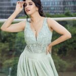 Manvita Kamath Instagram - Not one for subtlety, this seafoam green evening gown features a lowcut neckline; replete with a play of floral embroidery and sequin embellishments. Volume 2 & Edition 2 Covershoot for Varaa Wedding Magazine @varaabyskmagazine Publisher & Editor-In-Chief : Sangeetha Kailash @itsmesangeethakailash On Cover : Manvita Kamath @realmanvitakamath Photographer : Lucky Malhotra @shotbyluckymalhotra Venue : The Leela Bharthiya City @theleelabharthiyacity Wardrobe : Aparna S @aparnasstudio Makeup : Shruthi @sghairandmakeup Hair : @shrutihairartistry Stylist : Sowmya SK @sowmya.sk Saree : Pashudh Silks @pashudh Overcoat : TVARUS @tvarusstudio #varaabyskmagazine #covershoot #celebrityshoot #celebrityphotographer #shotbyluckymalhotra #leelabhartiyacity #itsmesangeethakailash #weddingmagazine #bridalmagazine #newage #nextgen #media #modrenbride #repost #southstar #indiancelebrity #kannadaactress #trendinggowns #gown