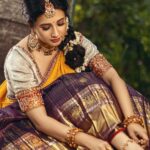 Manvita Kamath Instagram - ✨✨✨ . . . Wearing @kankatala_ @mahitha_prasad Mua and hair @makeoverbylakshmi_pooja Jewellery @desilverstudioblr