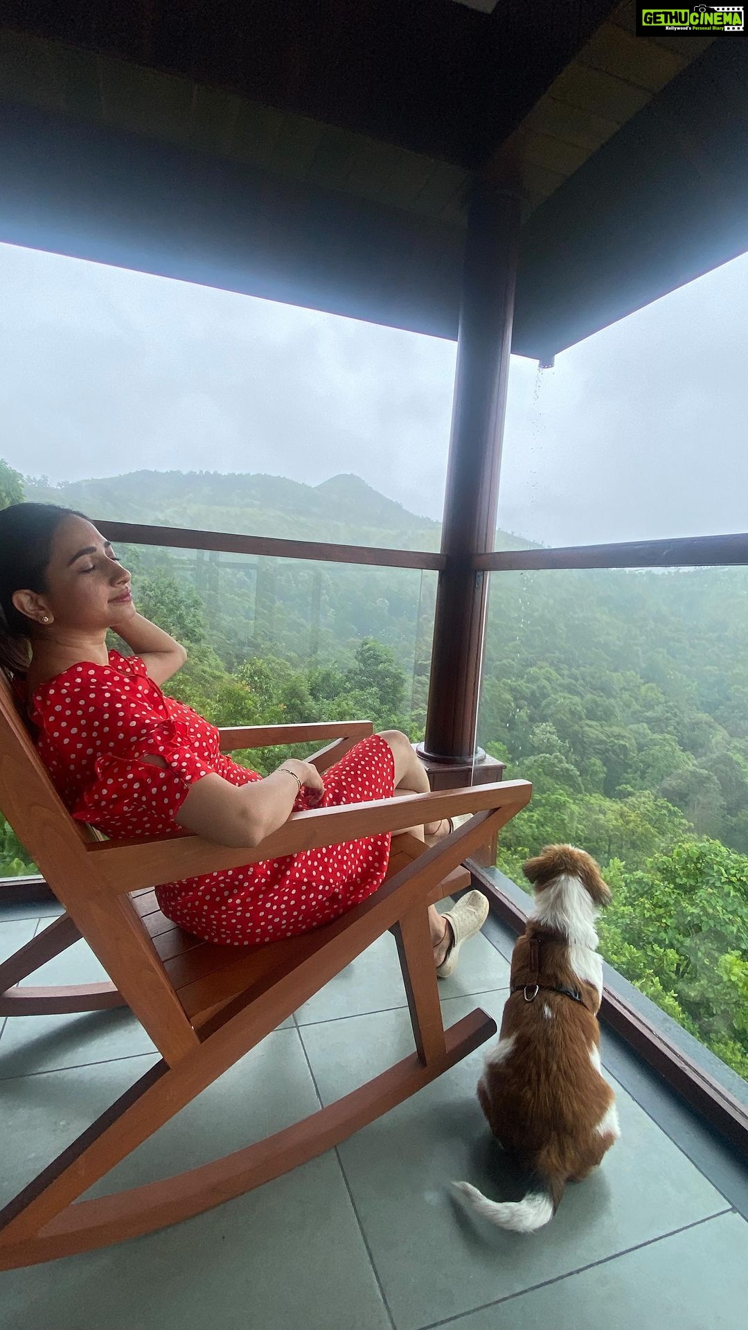 Manvita Kamath Instagram - Unwinding with my furry kids in the tranquil Wayanad hills 🐾🌿 . . . @wildplanet_banaheights @tripstoluxury Vc @divya.samal