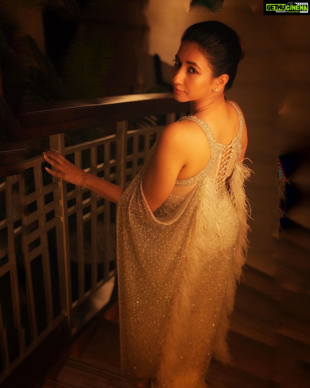 Manvita Kamath Instagram - When the glitter fades, what truly shines is the goodness of your heart. π #FashionAppreciation #SiimaOutfit @siimawards . . . Wearing the very talented @valentinarusuofficial @byvalentinarusu Styled by @sowmya.sk Mua @zarafahad_mua Photography @adnan.a.abbas