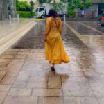 Masoom Shankar Instagram - When weather calls for a twirl ☔️👸🏻 . . . . . . #maasoomshankar #reels #mood #rain #retro #indianwedding #haldi #yellow #girl #twirling #srilanka #travel #longhair