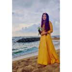 Masoom Shankar Instagram - Caught in the moment calls for a look in the camera. 📸 @iamtuhinshankar . . . . #maasoomshankar #masoomshankar #yellow #princessfeels #girl #srilanka #friendswedding #serene #oceanview Radisson Blu Resort Galle