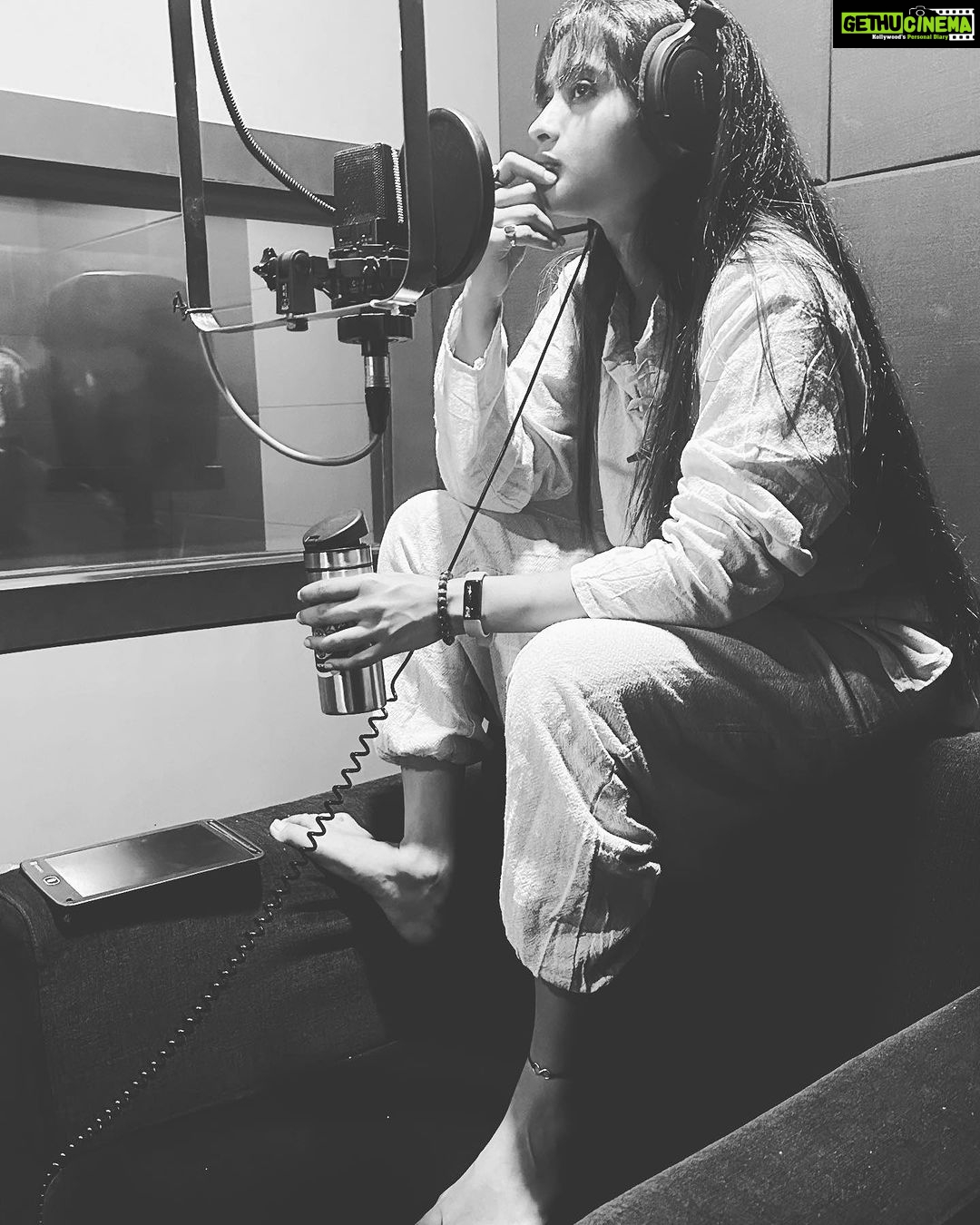 Masoom Shankar Instagram - Perseverance for Perfection is a good habit I think. 🥰❤️ #DubbingShenanigans #NewProject #PostProduction Hyderabad
