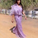 Mayuri Kyatari Instagram - Yo 2023 bring it on 😈 💄 @makeupbypavithrakalmath 👩🏻 @makeupbychaithrasanthosh 👗 @lavish_rang Thanks to the entire team loved this look #2023 #allset #reels #lavender #ladyboss #positive #free #composed #grattitude #love #happy