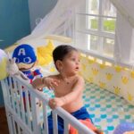 Mayuri Kyatari Instagram - One and only @starboii_1111 😛 Outfit @lillechamps Crib @hunyhuny_india #baby #oneandonly #famous #best #hero #lifeline #trending #aaravthestarboii #mayurikyatari