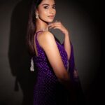 Meenakshi Chaudhary Instagram - 💜💜🦄 Makeup : @snehamnj Hair : @hair_by_naemat Photographer : @lakshmijagan Assistant : @noormakeup_mehndi Styling : @riechamallick Outfit by : @anjanabohra_official Jewellery : @karnikajewelshyd