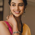 Meenakshi Chaudhary Instagram - 💛🌟🌝 Styled by - @riechamallick Outfit - @warpnweftbysagrikarai Jewellery - @karnikajewelshyd Make up - @hariprasad_mua Photos edited by - @afrographer Chennai, India