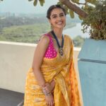 Meenakshi Chaudhary Instagram - Shining bright like the ☀️ Styled by - @riechamallick Outfit - @warpnweftbysagrikarai Jewellery - @karnikajewelshyd Make up - @hariprasad_mua Photos edited by - @afrographer Chennai, India