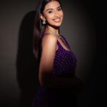 Meenakshi Chaudhary Instagram - 💜💜🦄 Makeup : @snehamnj Hair : @hair_by_naemat Photographer : @lakshmijagan Assistant : @noormakeup_mehndi Styling : @riechamallick Outfit by : @anjanabohra_official Jewellery : @karnikajewelshyd