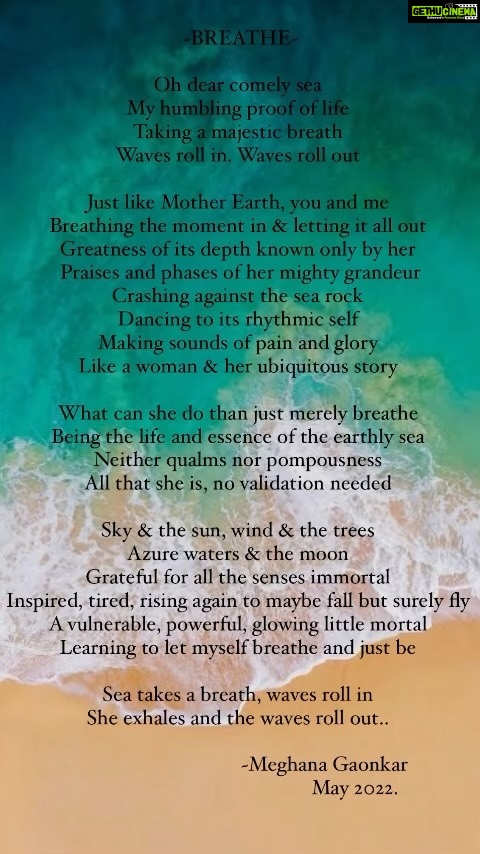 Meghana Gaonkar Instagram - Made an effort to write a little something of my own after a long time. Felt so good! 💌
