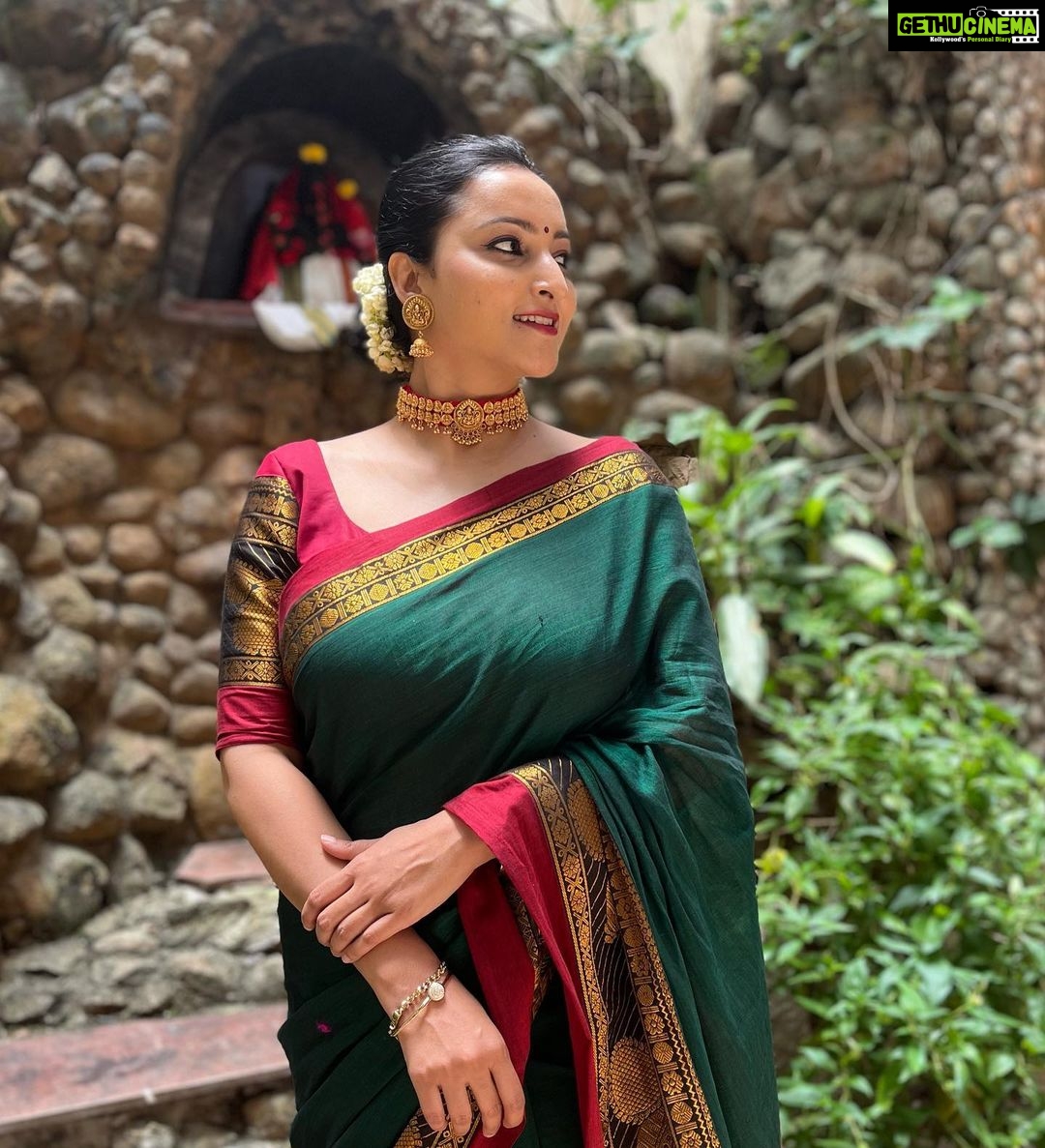 Meghana Gaonkar Instagram - ⚜️For ‘ಶುಭಮಂಗಳ’ trailer release⚜️ ~ Temple jewelry by @rubans.in Styled by yours truly MG. 📸: @rakesh_maiya