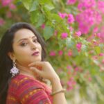 Meghana Gaonkar Instagram - It was wonderful working with @nerige.story @poojanadig @shashanksivapurapu & their entire team. Here I am, draped in their exquisite chettinad silk cotton saree, Yamini! 💛 Absolutely loved their collection of sarees. Bought a few even. Looking forward to creating more such aesthetics with you soon again.