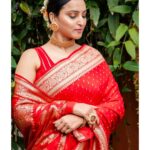 Meghana Gaonkar Instagram - My absolute favourites - Red and sarees. ♥️💫 ~ Curated by @sankalpa_angadi Photography: @framesbyvikaskakolu Styling: @sahanastylediary Make up & Hair: @makeovers_sudhanatesh Blouse: @srilakshmi_fashion_mangalore