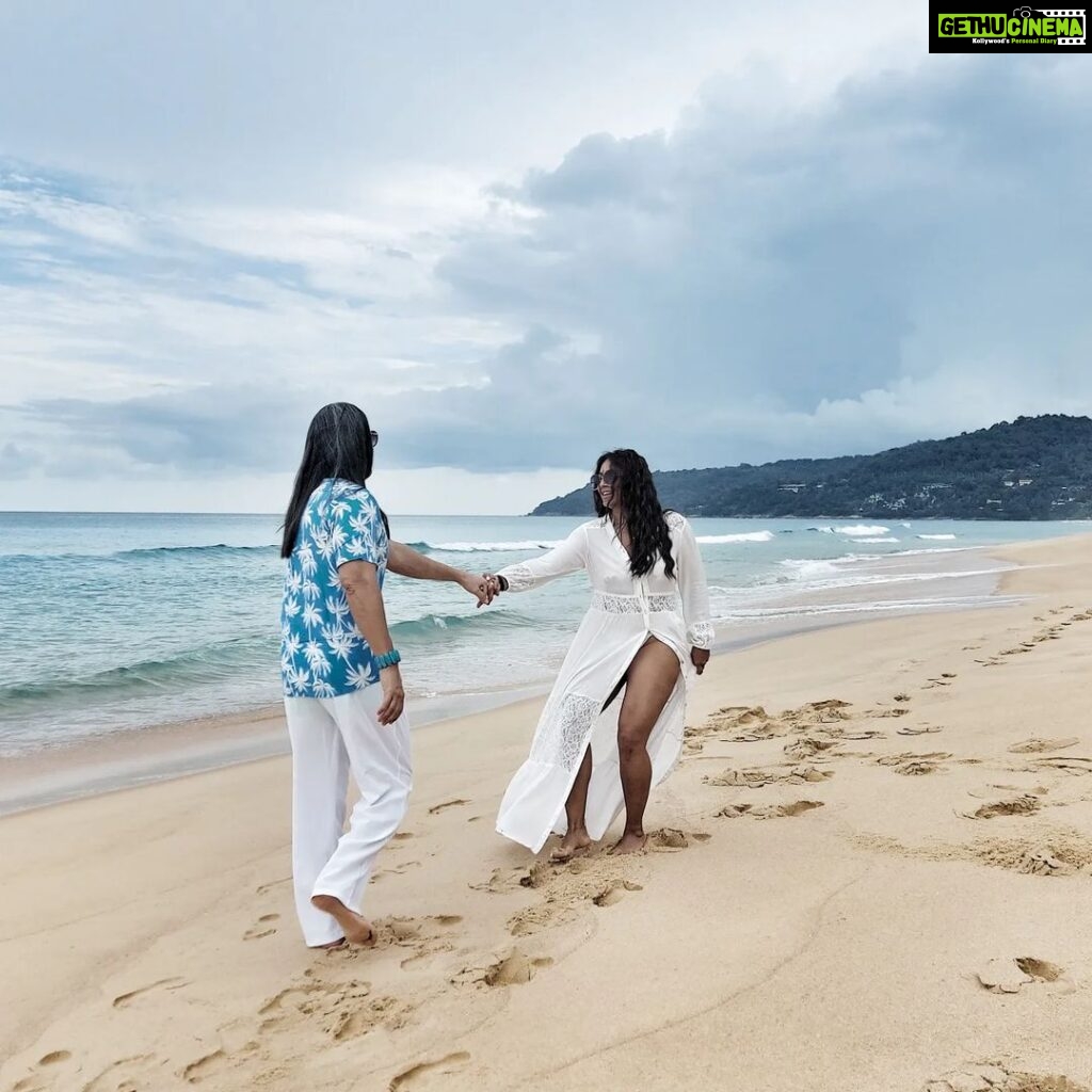 Meghna Naidu Instagram - Find a partner who gives you memories you will never ever forget !!! #husbandandwife #husbandisthebest #thankyouuniverse #karonbeachphuket #couplewhotravel #couplesgoals #couplelikethis #meghnanaidu Karon Beach