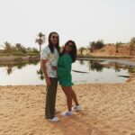 Meghna Naidu Instagram - We create the moments of this masterpiece called LIFE 💝 @elitetennisdubai Thank youuuu for everything 💕 #husbandandwife #couplelove #coupleswhotravel #loveisallyouneed