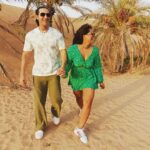 Meghna Naidu Instagram - We create the moments of this masterpiece called LIFE 💝 @elitetennisdubai Thank youuuu for everything 💕 #husbandandwife #couplelove #coupleswhotravel #loveisallyouneed