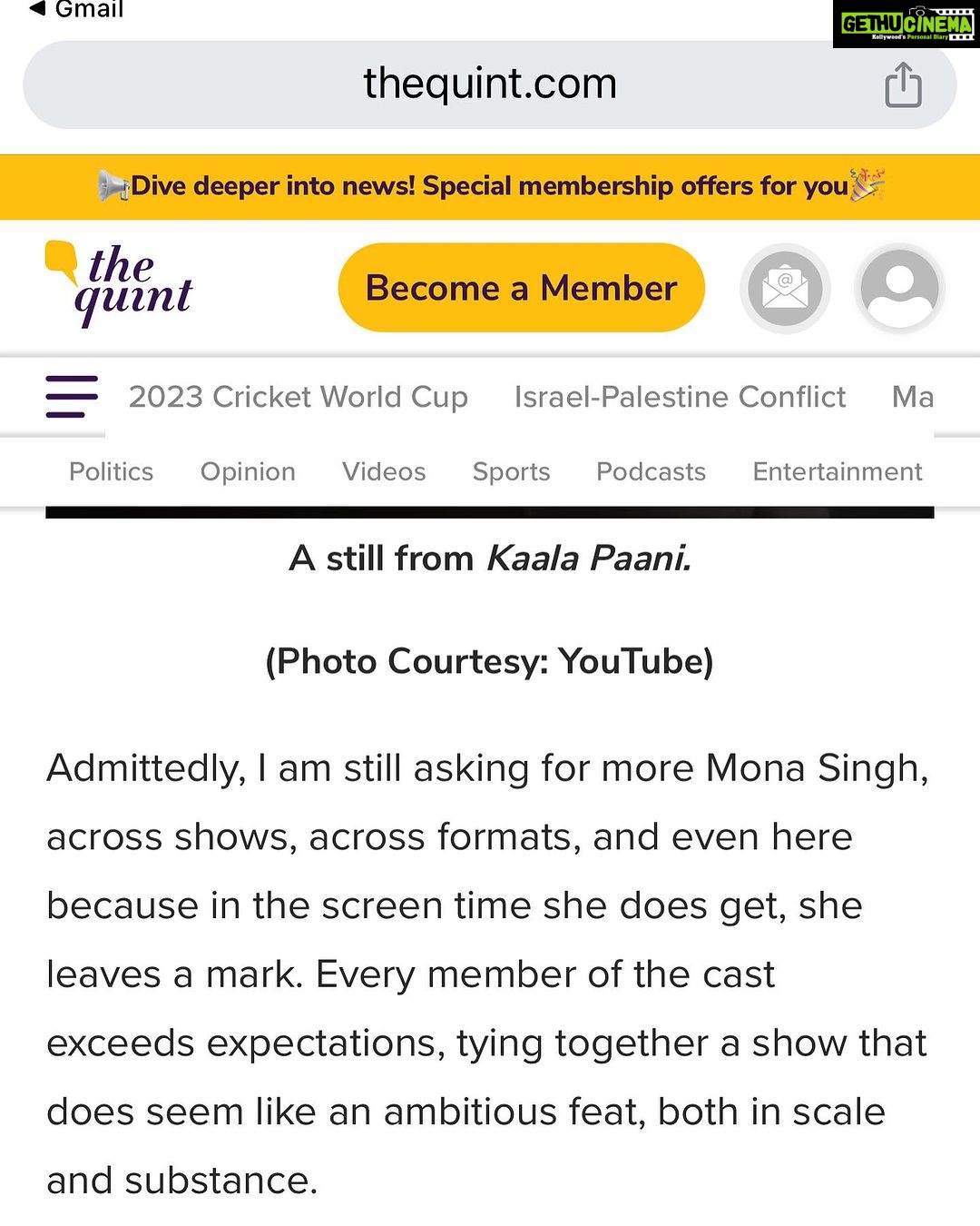 Mona Singh Instagram - Thank u for the love n appreciation ❤️❤️#kaalapaani
