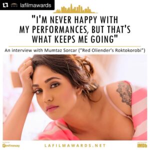 Mumtaz Sorcar Instagram - #Repost @lafilmawards with @get_repost
・・・
Meet a real perfectionist (and a wonderful actress!)
Full interview: www.lafilmawards.net/single-post/sorcar
@mumtaz_sorcar 
#lafawinner #actress #lafa18 #losangelesfilmawards #film #movie #indianactress #mumtazsorcar #sorcar #filmfreeway #imdb #imdbqualifying #filmfestival #interview