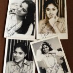 Nadhiya Instagram – Those were the days 🥰 Autographed pics were how we connected with our fans in the 80s 💕❤️🎬📽️

#flashbackfriday #nostalgia #80sfilms #tamil #tamilcinema #polaroid  #tamilmusic #blackandwhite #laxmikantpyarelal #S janaki