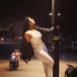 Nandini Rai Instagram - Late night Blurry lights Deep mind #night #light #nightout #mindset #nandinirai