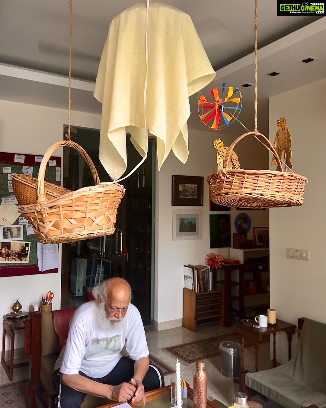 Nandita Das Instagram - A typical morning at Baba’s. Sun shines, plants greet and the newspaper is read, cover to cover. A compulsive collector of all things that fascinate him. And they all find their space at home. Nothing is ever placed, arranged or decorated. Not even this random cloth that’s hanging on a basket in the middle of the room!