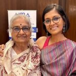 Nandita Das Instagram – Thank you for the stimulating conversation, Shrinivas Dempo, President, @aima.india , about ‘Cinema with a Conscience: A Choice’. It was an honour also to read the citation for Rohini Nilekani whose work I have admired for long. Thank you Rekha Sethi for everything! Congratulations Mr. R. C. Bhargava, Chairman, Maruti Suzuki, for receiving the Lifetime Achievement Award. It was inspiring to listen to you. Thanks for the lovely sari @vrikshdesigns and the weaver from Odisha. Also glad my parents could come. 
This post is part of my diary keeping! When I did what! 😀