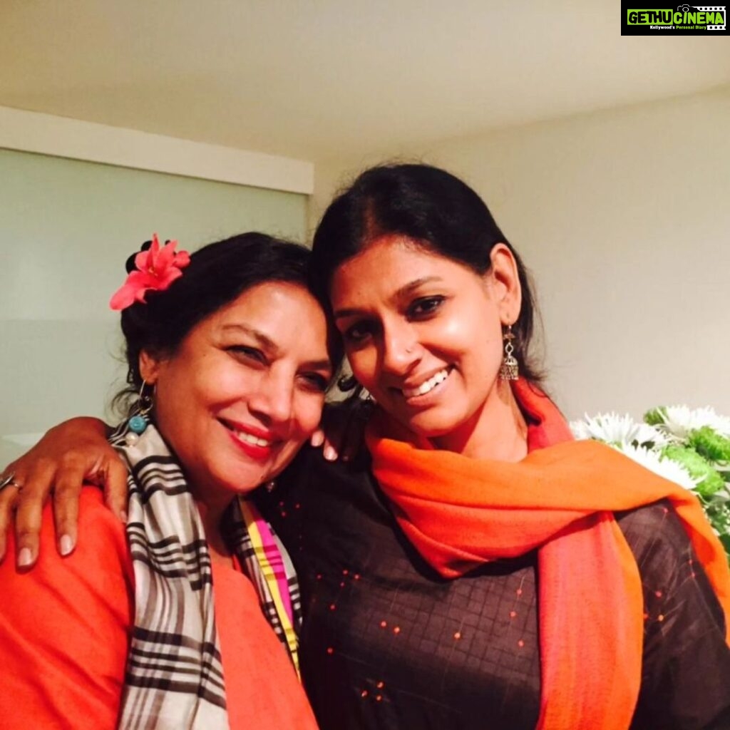 Nandita Das Instagram - @azmishabana18 Janamdin Mubarak! All good wishes and dher saara pyaar coming your way. I so cherish the times we have spent together over the last 27 years - on and off camera, fun and difficult ones. And here is to many more…❤