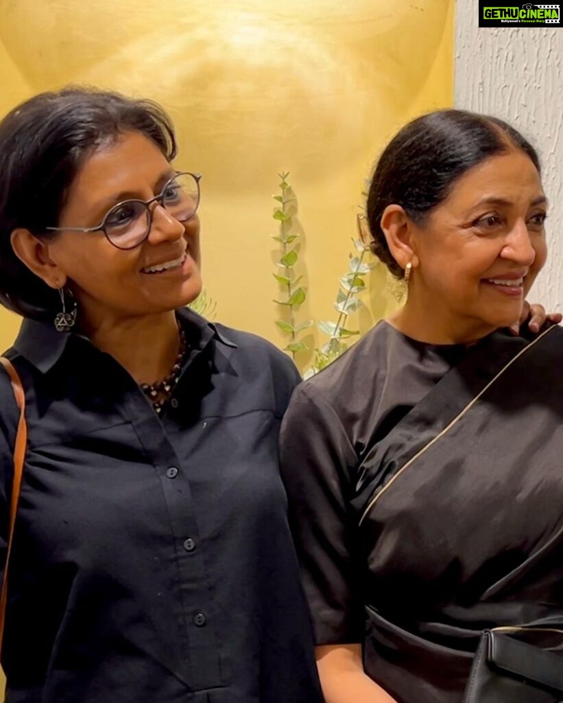 Nandita Das Instagram - Watched Goldfish last night with outstanding performances by @deepti.naval and @kalkikanmani... a mother-daughter story about memory and more. Sensitive and poignant. Thank you #pushankripalani and producer Amit Saxena. I was 18 when I first met Deepti di on the sets of Prakash Jha’s Parinati, though she has known Baba for long. She calls Baba da and I call her di! We worked together in Bawandar as co-actors and I was fortunate enough to direct her in my debut film, Firaaq. But more importantly, we have remained close friends. We have laughed about small things and moaned about the big ones. Last night was a celebration of her outstanding performance and our friendship. ❤️ Sharing a few I was sent of last night…