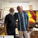 Nandita Das Instagram – #Repost @kishore.write
• • • • • •
Spent the better part of the day at Jatin Das’s studio where the octogenarian artist is overseeing the vast and complex operation that a career retrospective at NGMA involves. Managed a peek at some of his works, the restoration under process for very early paintings, his orderly and organised filing systems…a life in art spread out around him on canvas and paper, in terracotta and metal. 

Listened to him recite one of his own poems on the infiniteness of the ‘line’. Got ticked off, of course, for not staying in regular touch, heard some lovely stories about other artists, absent and present. Wound up with a great ghar-wala meal. 

A day well spent?