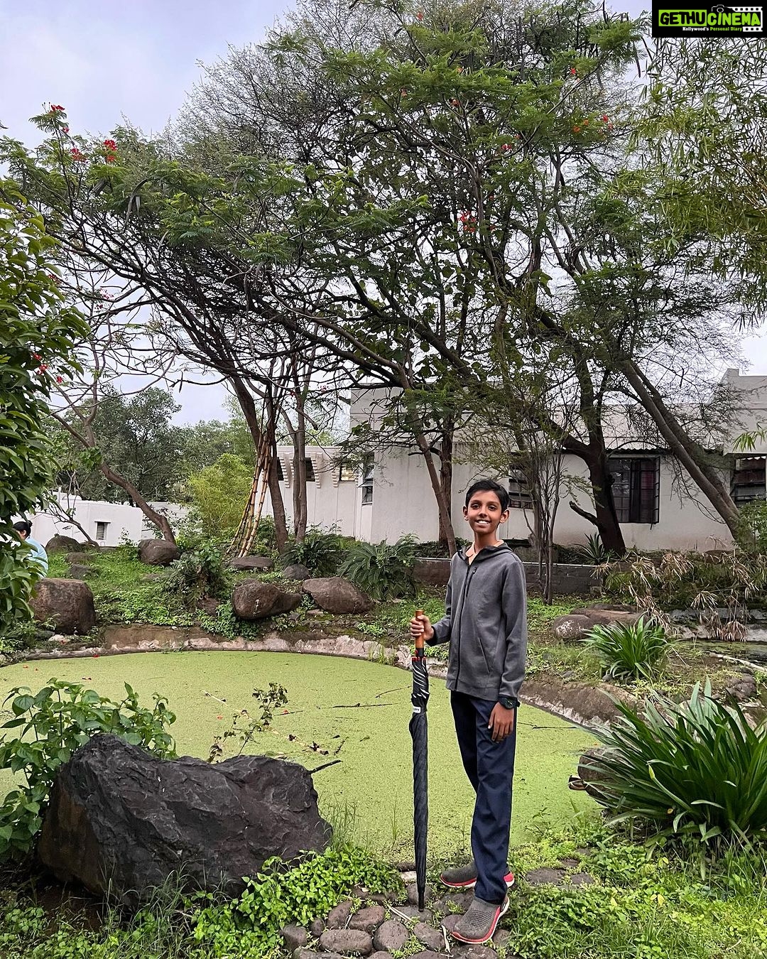 Nandita Das Instagram - My blissful time with my son. Close to nature and calm. No honking or phone beeping. Just the bird songs and the cheerful chatter of the children. Can’t show more as consent of kids and their parents is imperative if they are to be captured. Trees and flowers don’t care if they are photographed or not. No consent needed there. Or so I think. #sahyadrischool #nature