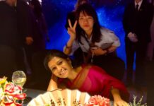 Nandita Das Instagram - The last supper. Beyond delicious. The setting, the flowers, all just right. We got a perfect send off. Jury and the winners dined and wined! Thank you @shanghaiinternationalff