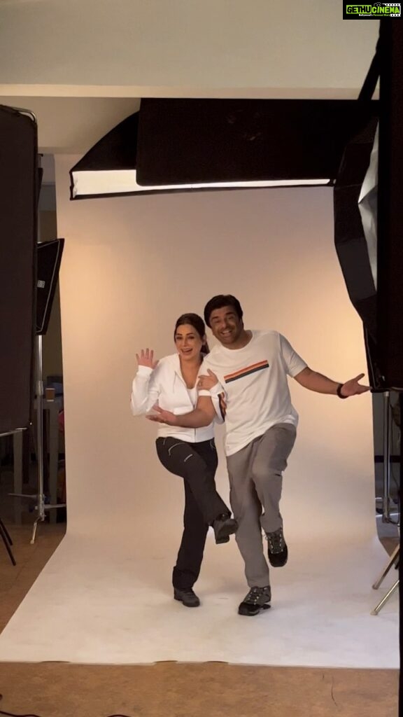 Neelam Kothari Instagram - Always fun shooting with my hubby.. @samirsoni123 ❤️ 😂 keeps me entertained! Something new and exciting coming soon!! #adshoot #funshoot .