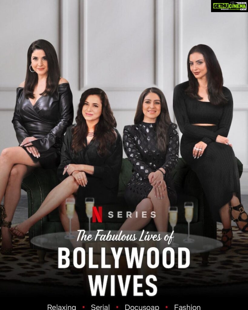 Neelam Kothari Instagram - Guys are you ready for all the drama,fun, laughter and tears!!!!?????? Fabulous lives of Bollywood wives Season 2 out tomorrow 🖤🖤🖤🖤🖤 only on @netflix_in 💃🏻💃🏻💃🏻