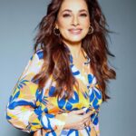 Neelam Kothari Instagram – Sunshine on a rainy day ☀️💖💙💗💛💚 
#fabulouslivesofbollywoodwives  Season 2 coming soon! Only on Netflix! @netflix_in 

Outfit 
@babitamalkani 
Styling @eshaamiin1 
Makeup @mitalivakil 
Hair @hairgaragebynatasha
📸 @dinesh_ahuja 
Shoes @monrowshoes