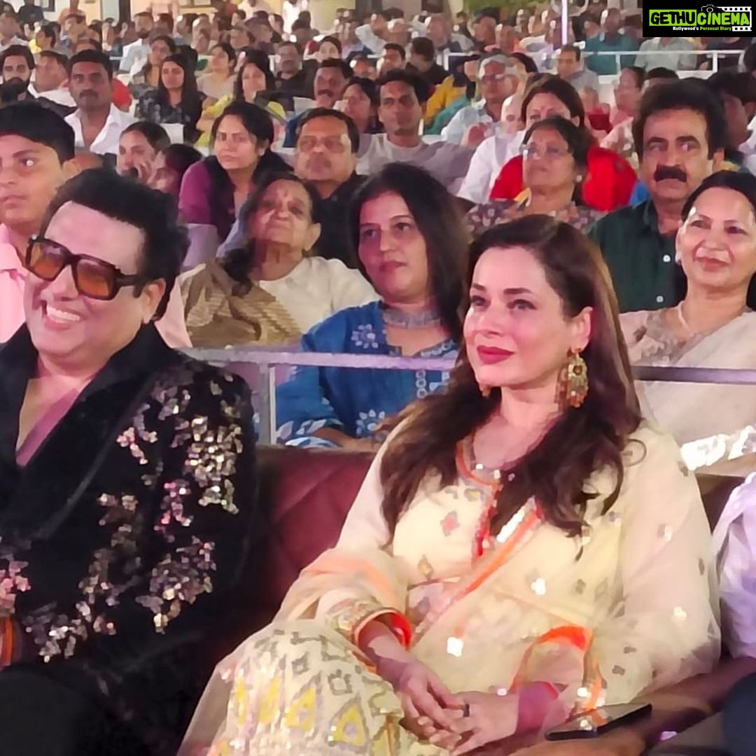 Neelam Kothari Instagram - With the OG @govinda_herono1 .. thank you Ahmedebad for all the love . #ahmedabaddiaries #aboutlastnight Ahmedabad, India
