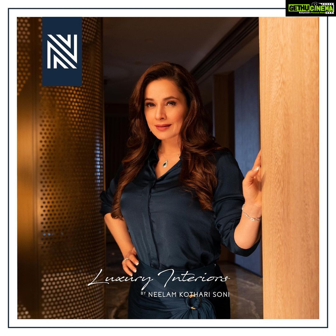 Neelam Kothari Instagram - I’m ecstatic to announce my foray into interiors and introduce you to my label @linkbnk in association with @thebnkgroup . Follow me on my journey as I create and design beautiful spaces. . . . . @behzadkharas #LINKBNK #NeelamKothariSoni #TheBNKGroup #InteriorDesign #InteriorDesigner #Design #Luxury #Luxuryhomes #LuxuryLiving #LuxuryInteriorsbyNeelamKothariSoni