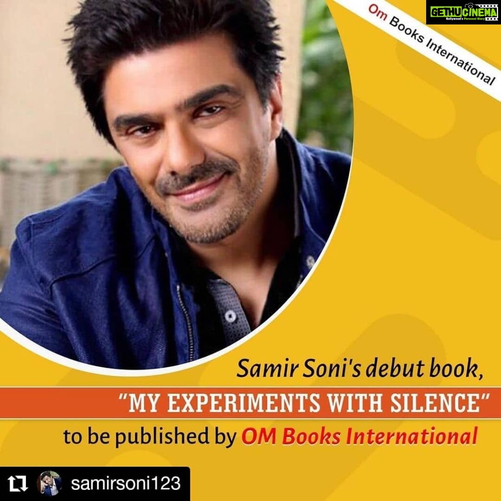 Neelam Kothari Instagram - Proud of you husband!!❤️ #Repost @samirsoni123 • • • • • • My privilege and pleasure. 🙏🙏 #repost @ombookshop ・・・ Actor Samir Soni will come out with his debut book later this year in which he will document in prose and poetry some of his "darkest, most intense and introspective thoughts" on anxiety and self-discovery. 'My Experiments with Silence' is slated to be published by OM Books International. #SamirSoni #ombooks #ombookshop #myexperimentsithsilence #selfdiscovery #reader #bookstagram