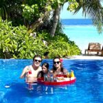 Neelam Kothari Instagram - Happy Valentine’s Day.. ❤️🌈. @lilybeachresortmaldives thank you for making it so special. . . @rupalidean . #lilybeach #lilybeachresortmaldives #vacation #valentine Lily Beach Resort & Spa at Huvahendhoo, Maldives