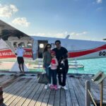 Neelam Kothari Instagram - On our way!! Can’t wait... here we come @lilybeachresortmaldives @rupalidean #lilybeachresortmaldives #valentine #vacation Lily Beach Resort & Spa, Island Hideaway at Dhonakulhi Counter