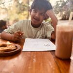 Neeraja Kona Instagram - Fullll love happened off on this one today! Just an appreciation post of my kutti fellow! He came with mommy to the cafe today…. I had coffee and he had a milkshake….I worked on my script and he did his homework and played on his iPad :) Just 🤗❤️ Autumn Leaf Café